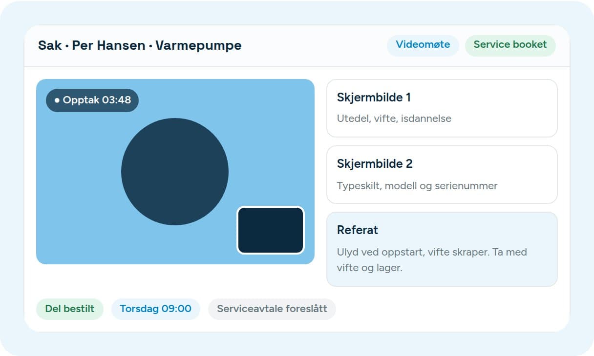 A Vadio case with the call recording, screenshots and the report